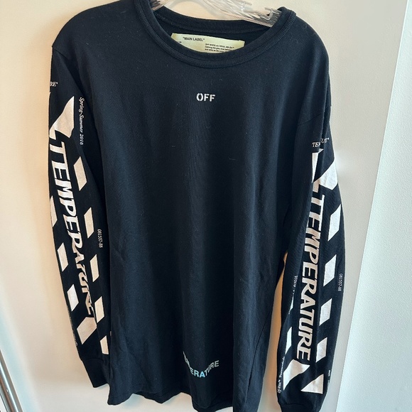 Off-White Temperature Diagonal Long Sleeve SS18 - Picture 1 of 4